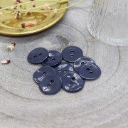 Bouton de couture en Nacre - Atelier Brunette - Glossy 10 mm Midnight x1