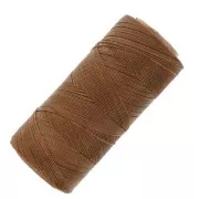 Bobine de fil ciré Linhasita pour micro macramé 0.5 mm - Marron Terre (666) x335m