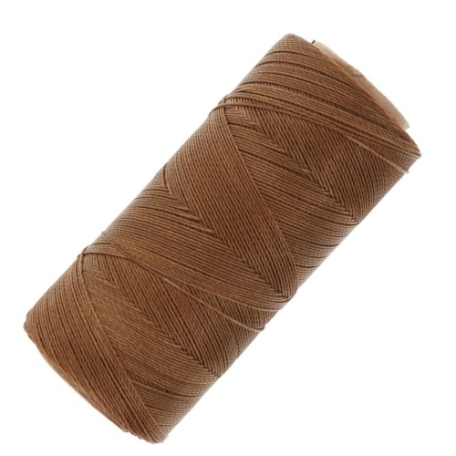 Bobine de fil ciré Linhasita pour micro macramé 0.5 mm - Marron Terre (666) x335m