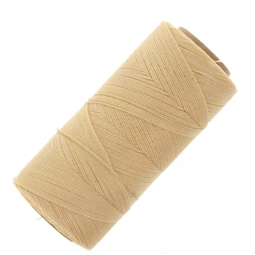 Bobine de fil ciré Linhasita pour micro macramé 0.5 mm - Jaune Paille (1046) x335m