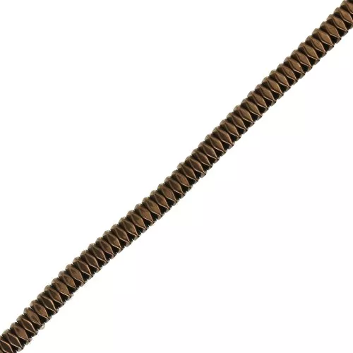 Mini rondelles facettées imitation hématite 2 mm Light Copper x40 cm