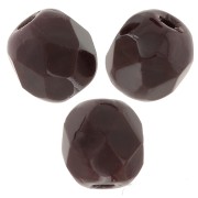 Facettes 4 mm Opaque Cocoa Brown x50