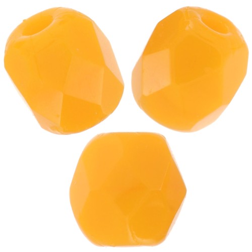 Facettes 4 mm Opaque Orange x50
