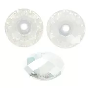Perle ronde aplatie PureCrystal 5040 8 mm - Crystal Silver Shade x1