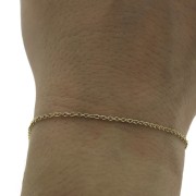 Chaîne maille forçat 1.5 mm en Acier inoxydable 316L Doré x 50cm