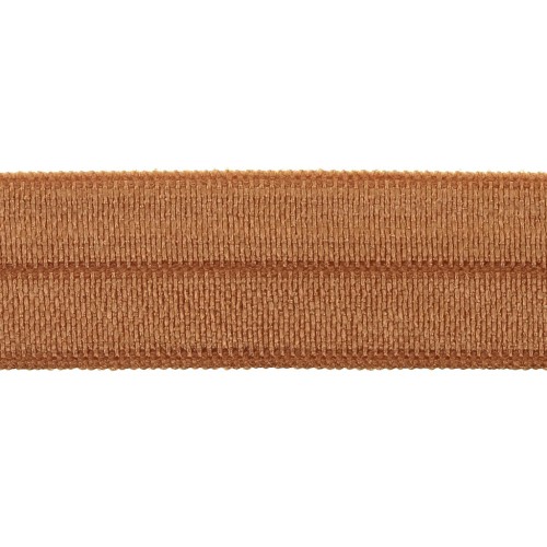 Ruban élastique satin effet brillant 15 mm - Terracotta x 1m
