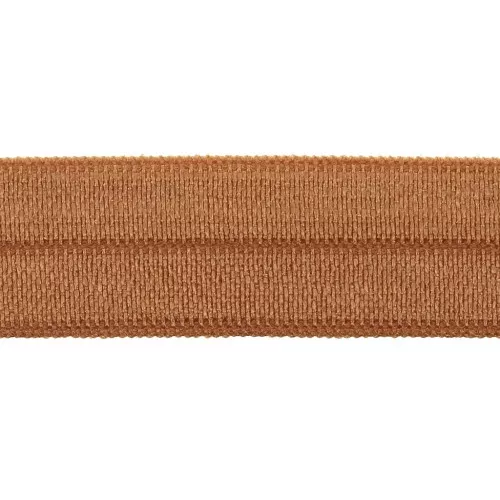 Ruban élastique satin effet brillant 15 mm - Terracotta x 1m