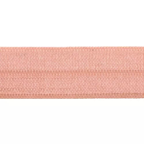 Ruban élastique satin effet brillant 15 mm - Saumon x 1m