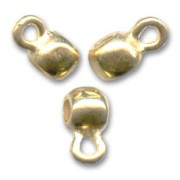 Perles rondes en métal attache breloques 6x4 mm doré à l'or fin x6|raw }}
