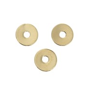 Perles rondelles Heishi en laiton - disques plats - 5 mm - Plaqué Or 3 microns x4|raw }}