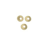 Perles rondelles Heishi en laiton - disques plats - 3 mm - Plaqué Or 3 microns x4