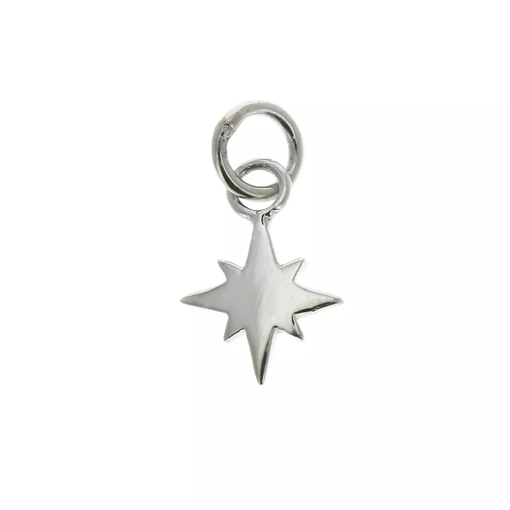 Breloques étoile Du Nord Plaquées Platine – Lot De 12 Avec Anneaux, 10x17 Mm, Pour Fabrication De Bijoux DIY