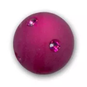Perle ronde strass Polaris 12 mm Fuchsia x1