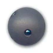 Perle ronde strass Polaris 12 mm Jet Hematite x1