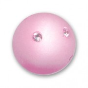 Perle ronde strass Polaris 12 mm Light Rose x1|raw }}