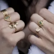 Bague fine anneau martelé taille 58 plaqué Or 3 microns