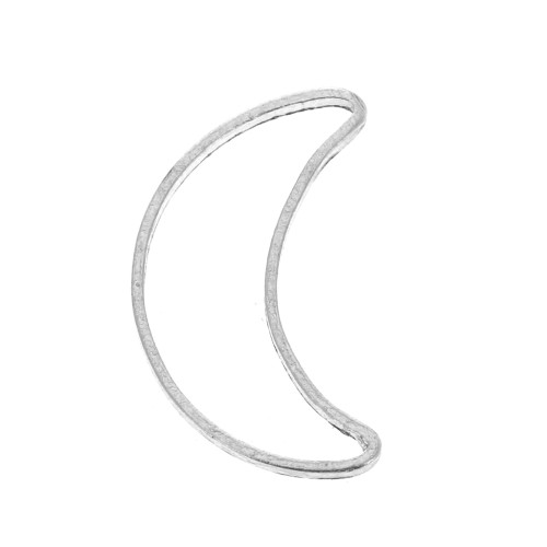 Pendentifs lunes évidées 15x9 mm pour la création de bijoux DIY - Argenté x10