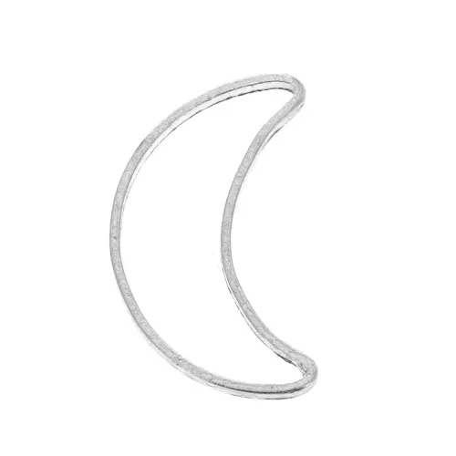 Pendentifs lunes évidées 15x9 mm pour la création de bijoux DIY - Argenté x10