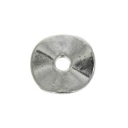 Rondelles intercalaires irrégulières 9.5 mm - Argenté x10