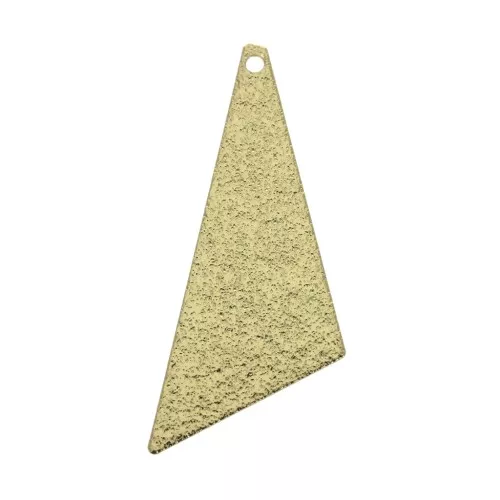 Pendentifs triangles martelés en laiton 35x13.5 mm pour bijoux DIY - Doré x2