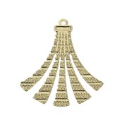 Pendentifs pompons texturés en laiton 22x19 mm - Doré x2