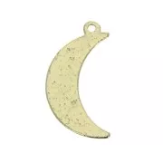 Pendentif lune martelée 17x9 mm pour la création de bijoux DIY - Doré x1