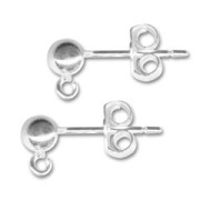 Clous d'oreilles boule 4 mm en Argent 925 x2|raw }}