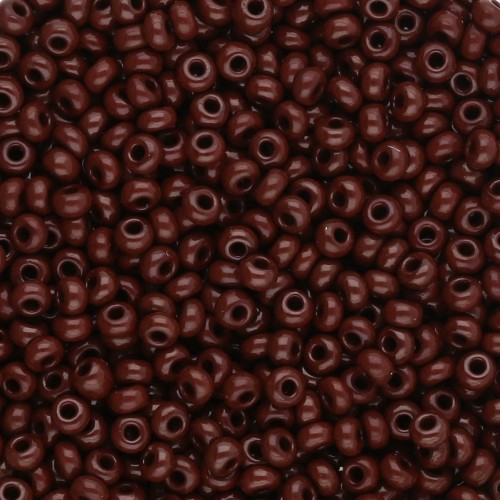 Perles rocailles Preciosa 9/0 2.5 mm - Opaque Chocolate x20g
