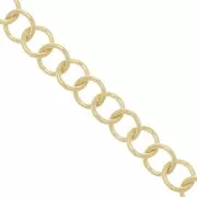 Chaîne maille Forçat ronde 4.7 mm - Doré à l'or fin x1m