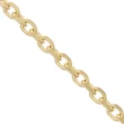 Chaîne maille Forçat limée 2,5 mm doré x1m