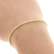 Chaîne maille Forçat limée 2,5 mm doré x1m