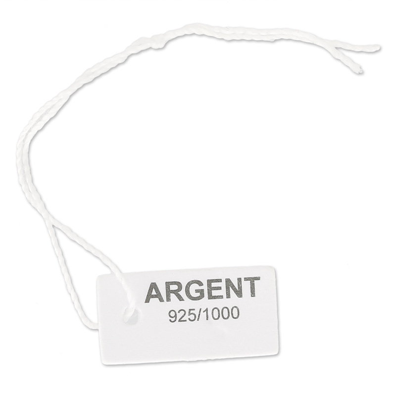 Lot De 200 Petites étiquettes De Prix Avec Cordon élastique - 26 X 13 Mm étiquettes à Suspendre Pour Bijoux Cadeaux Noël Blanc Et Marron P 77092