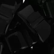 Perles en verre tchèque Carrier Bead Groove 2 trous 9 x 17 mm Jet x 10