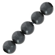 Perles rondes nacrées légères en résine 2.5 mm Gris Foncé x25|raw }}
