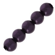 Perles rondes nacrées légères en résine 2.5 mm Violet Foncé x25|raw }}