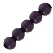Perles rondes nacrées légères en résine 2.5 mm Violet Foncé x25