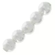 Perles rondes nacrées légères en résine 4 mm Blanc x20