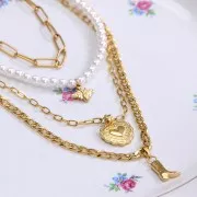 Perles rondes nacrées légères en résine 4 mm Blanc x20