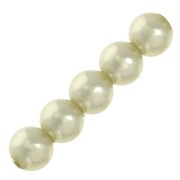 Perles rondes nacrées légères en résine 4 mm Crème x20|raw }}
