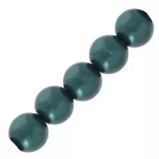 Perles rondes nacrées légères en résine 6 mm Gris Bleu x15