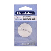 Anneaux séparateurs Bumper rond en caoutchouc 2 mm - Argenté satiné x50|raw }}