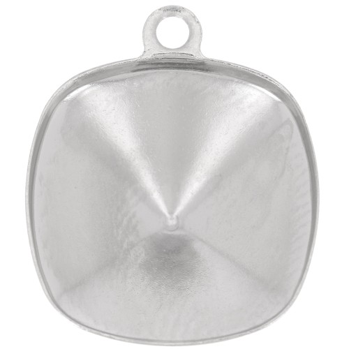Serti pendentif à coller pour cabochon PureCrystal 4470 12 mm - Rhodié x1
