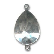 Serti intercalaire à coller pour cabochon PureCrystal 4320 18x13 mm - Rhodié x1|raw }}