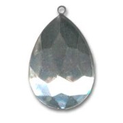 Serti pendentif à coller pour cabochon PureCrystal 4327 30x20 mm - Rhodié x1|raw }}