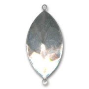 Serti intercalaire à coller pour cabochon PureCrystal 4227 32x17 mm - Rhodié x1