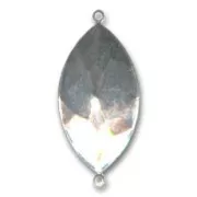 Serti intercalaire à coller pour cabochon PureCrystal 4227 32x17 mm - Rhodié x1