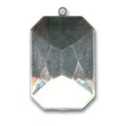 Serti pendentif à coller pour cabochon PureCrystal 4627 27x18,5 mm - Rhodié x1