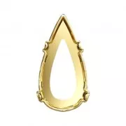 Serti griffe pour cabochon PureCrystal 4322 Teardrop 14x7 mm - Doré x1