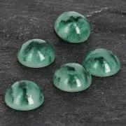 Cabochon en résine imitation pierre gemme 6 mm Green Jade x1
