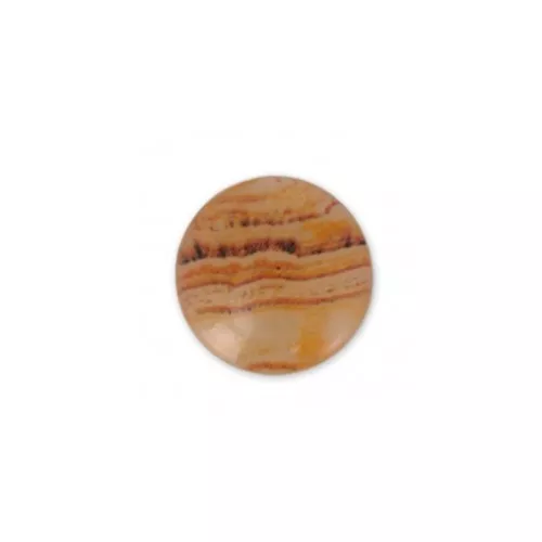 Cabochon en résine imitation pierre gemme 6 mm Quartz Rutile x1